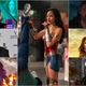 Clockwise from top left: Andrea Riseborough (Graphic: Jimmy Hasse); Gal Gadot in Wonder Woman 1984 (Photo: Warner Bros.); Nicolas Cage in Jiu Jitsu (Photo: Green Olive Films); Superman & Lois (Nino Muñoz/The CW); Kiernan Shipka in Chilling Adventures Of Sabrina (Diyah Pera/Netflix); Taylor Dooley in We Can Be Heroes (Photo: Netflix); Larry King (Dia Dipasupil)